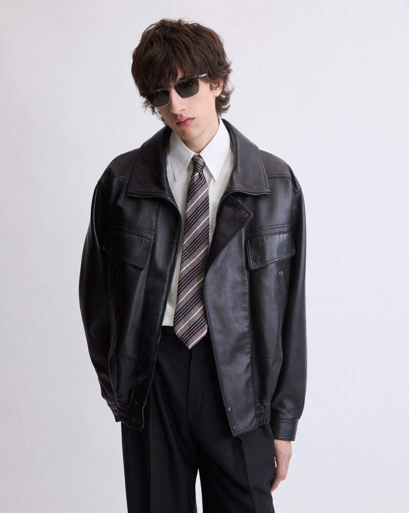 bomber jacket in lambskin