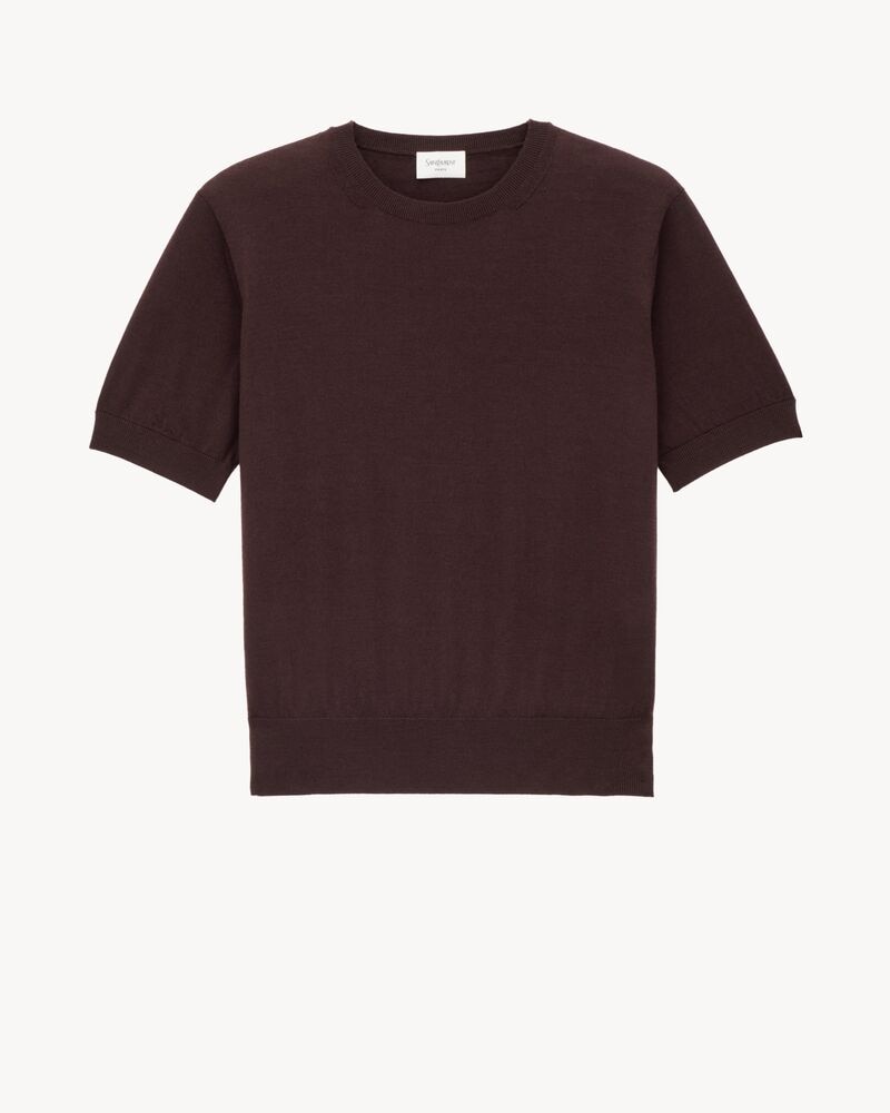 T-shirt sweater in wool