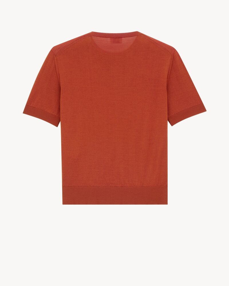 T-shirt sweater in wool