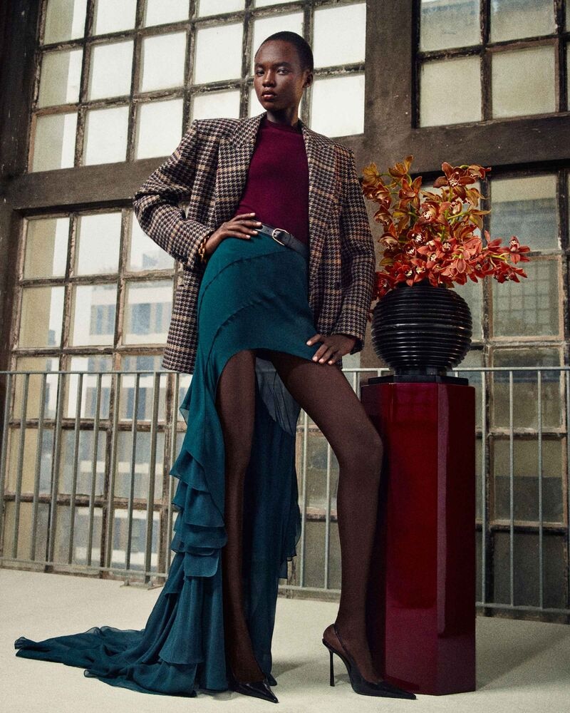 cascade skirt in silk crepe muslin