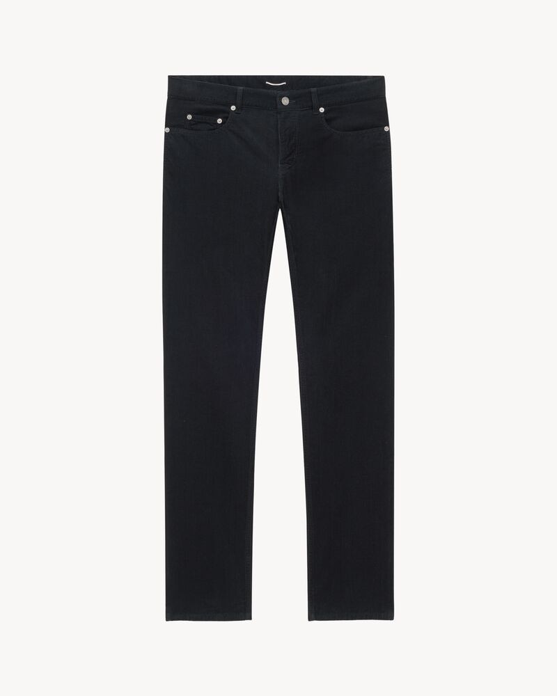 low-rise relaxed slim pants in corduroy