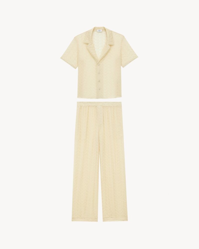  pajama set in broderie anglaise and muslin