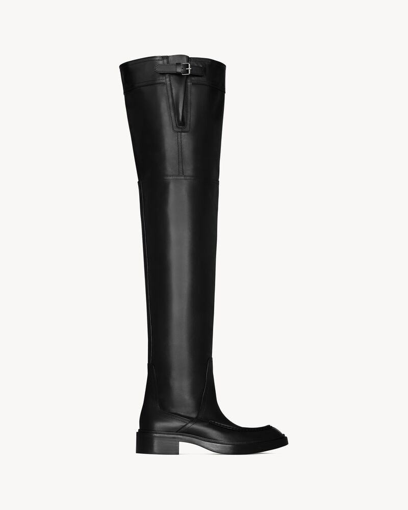 JOE over-the-knee boots in smooth leather