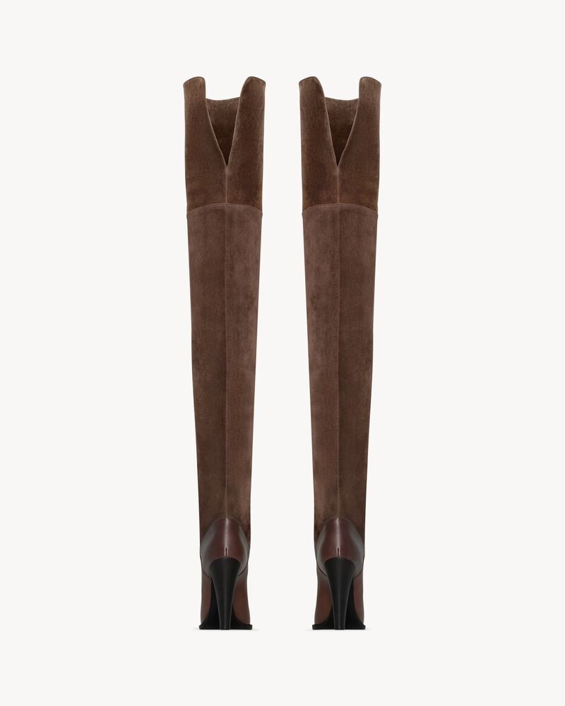 NADJA boots in smooth leather and suede