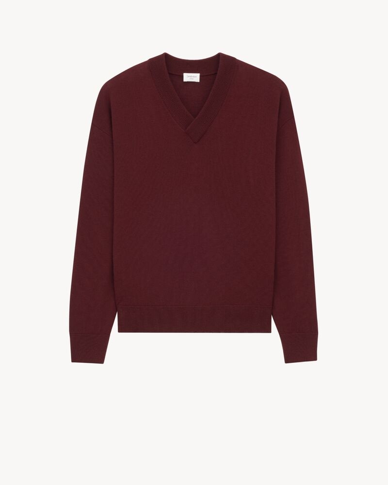 V-neck sweater in wool