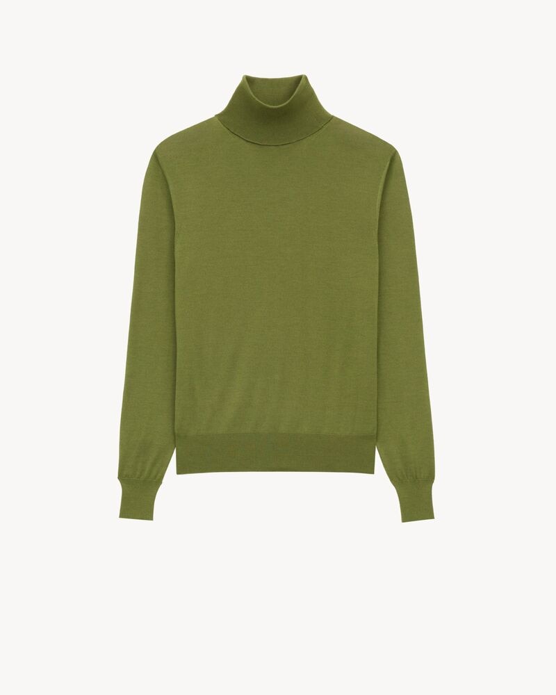 turtleneck in cashmere, wool, and silk