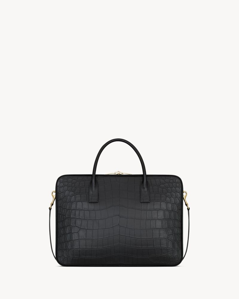 SAC DE JOUR large slim bauletto bag in alligator
