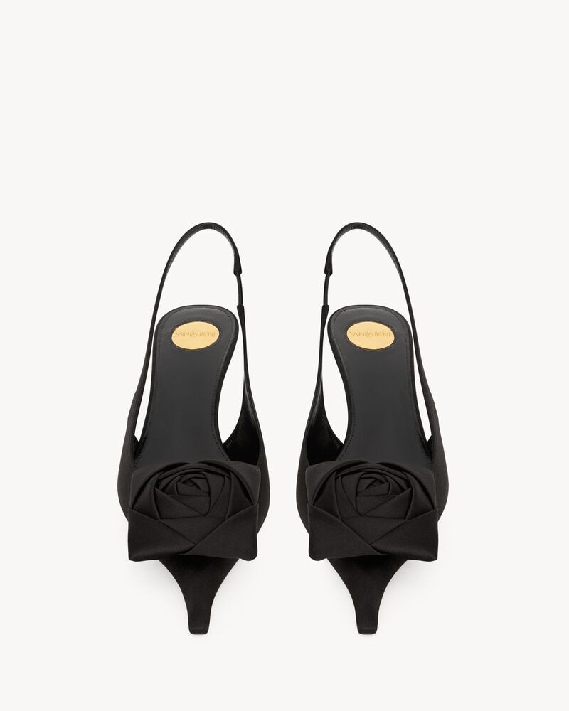 DAKOTA slingback pumps in satin crepe