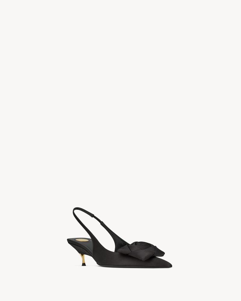 DAKOTA slingback pumps in satin crepe