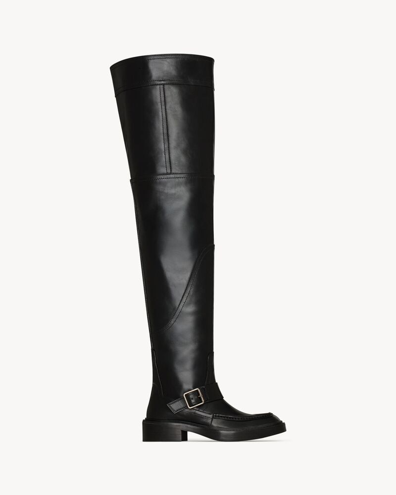 JOE over-the-knee boots in smooth leather