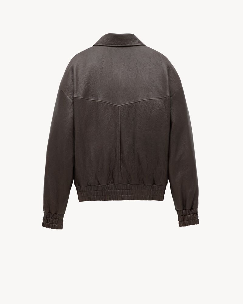 Saint Laurent bomber jacket in bubbled lambskin