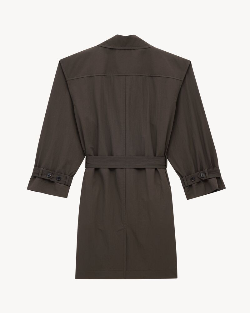 trench coat in crinkled nylon