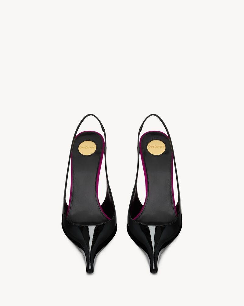 AMALIA slingback pumps in patent leather