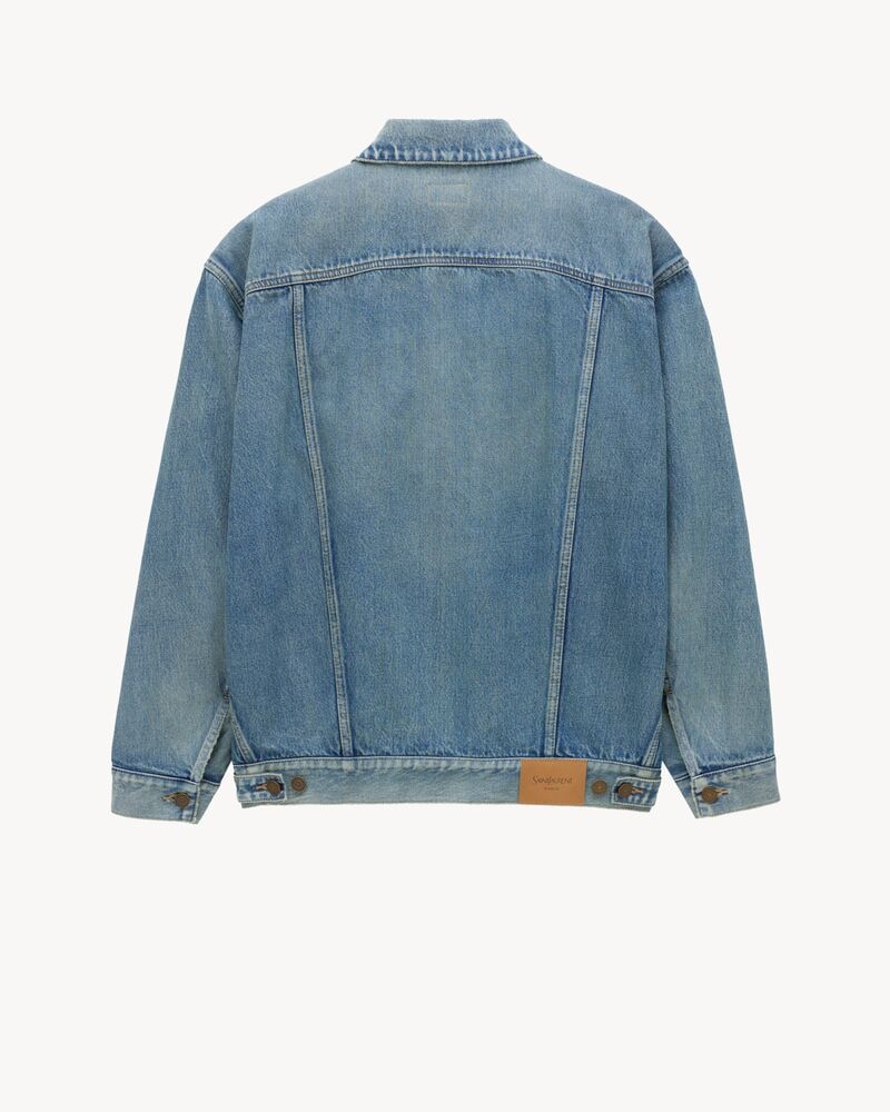 oversized jean jacket in 70'S blue trash denim