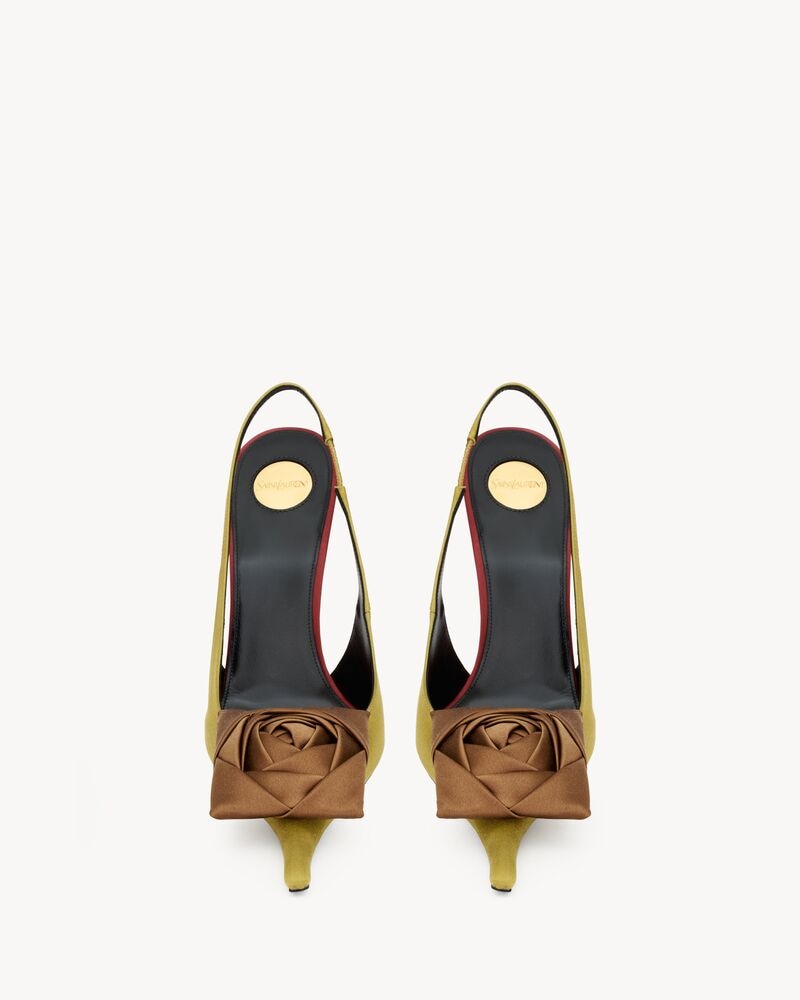 AMALIA slingback pumps in satin crepe