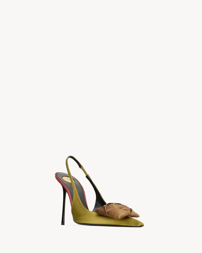 AMALIA slingback pumps in satin crepe