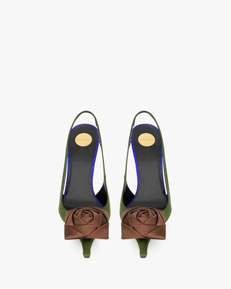 AMALIA slingback pumps in satin crepe