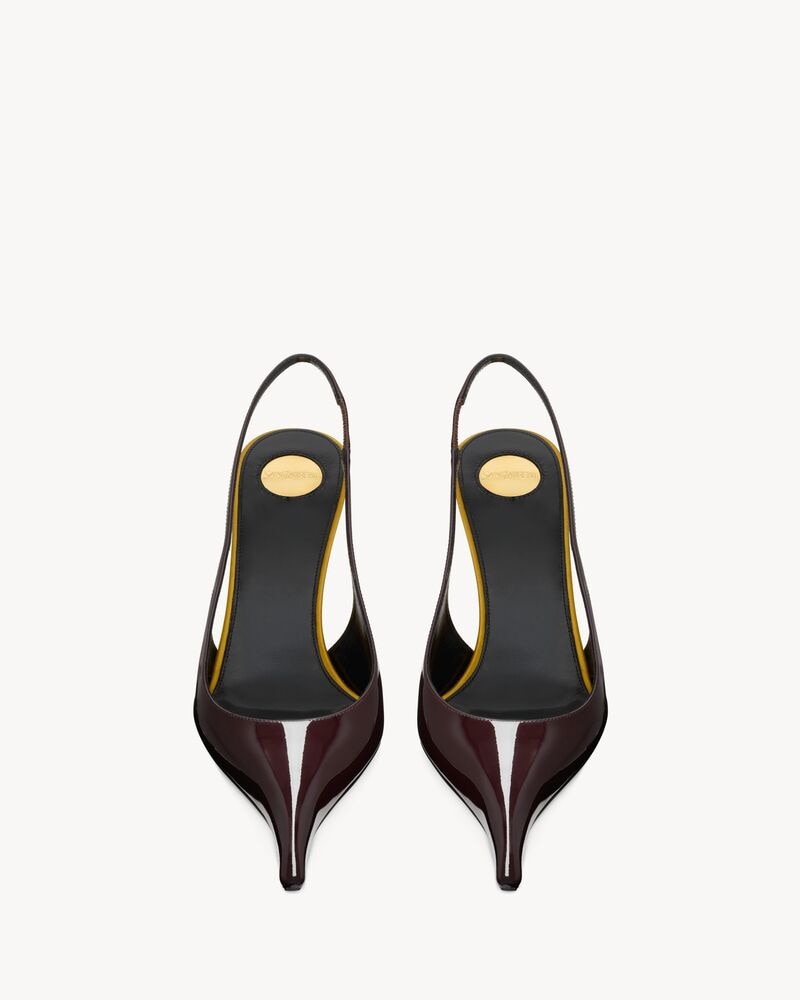 APOLLINE slingback pumps in patent leather
